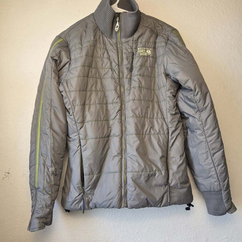Mountain Hardwear Women's Reversible Jacket Small Green Gray Quilted PrimaLoft